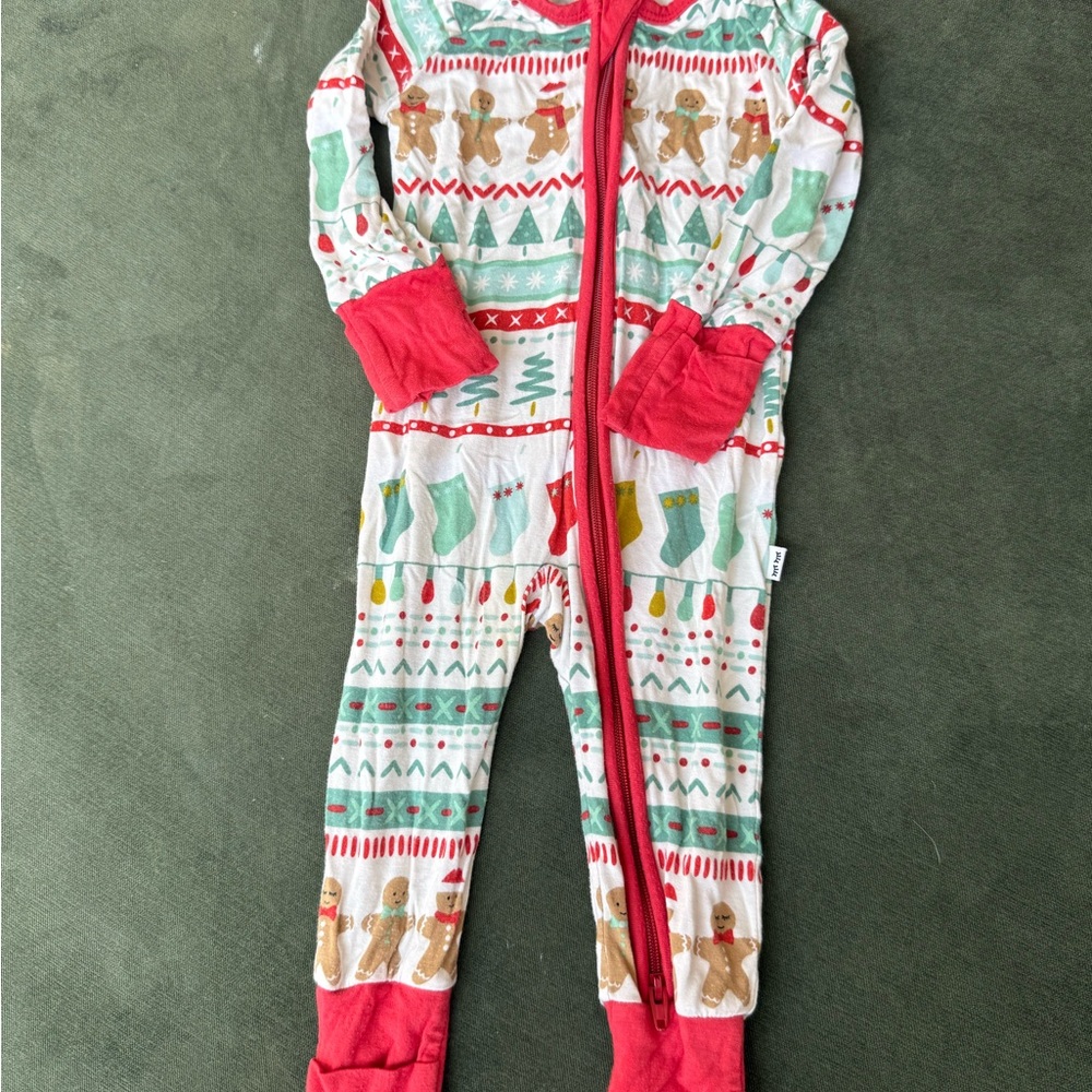 Little Sleepies Fair Isle Christmas Holiday Pajamas 0-3M